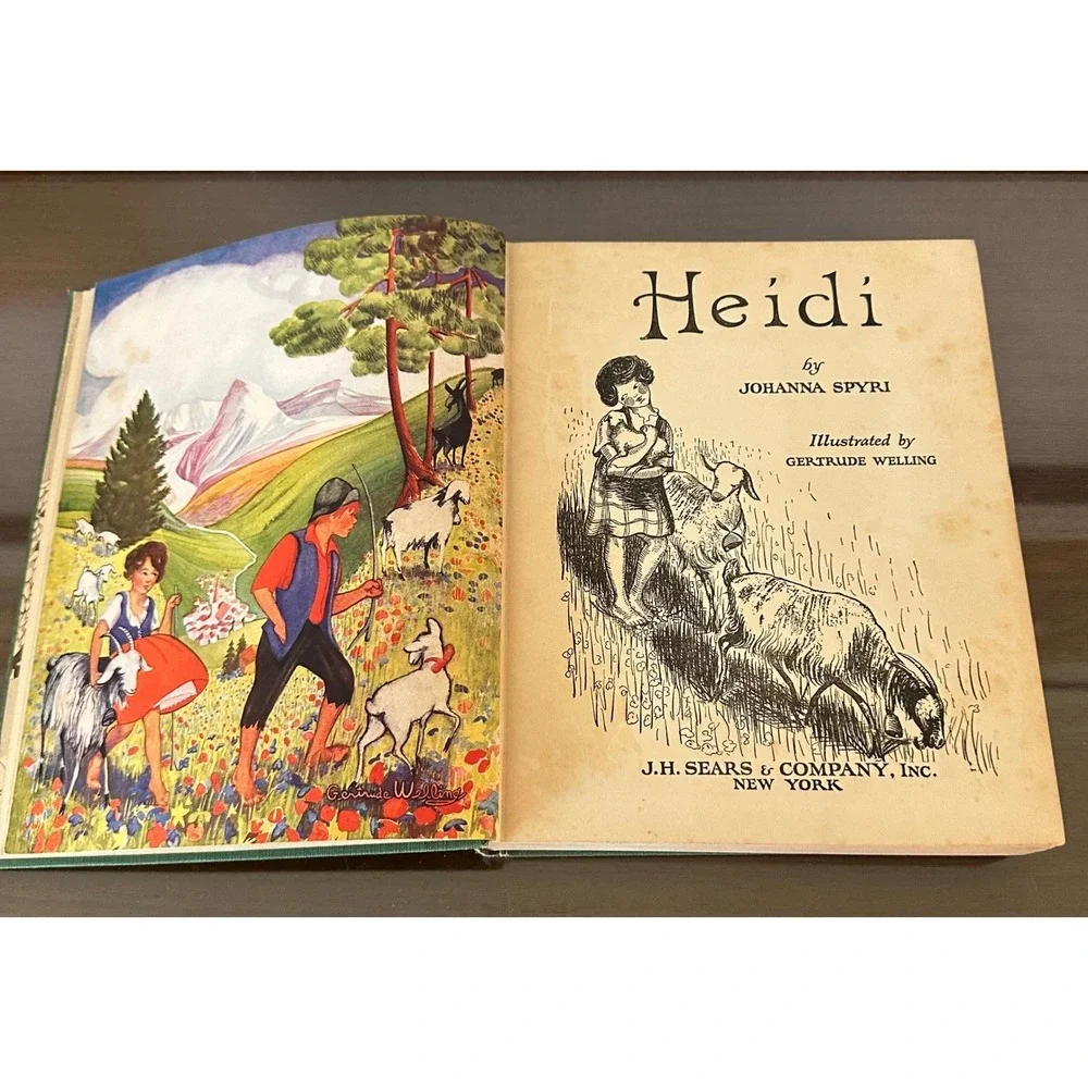 Heidi Johanna Spyri 1926 J.H. Sears Illustrated Juveniles Gertrude Welling Green